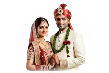 young couple looking ahead holding hands